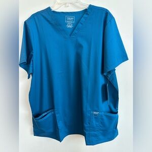 Cherokee Revolution Caribbean Blue Scrub Top